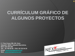 Diapositiva 1 - NEX Ingenieria Consultant SL