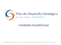 PDE 2014-2018 Unidades Académicas