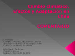 Cambio climático, Efectos y Adaptación en Chile