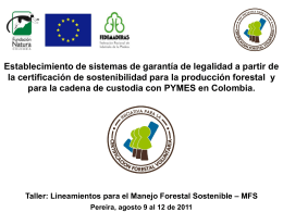 Presentación de PowerPoint - Proyecto Gobernanza Forestal