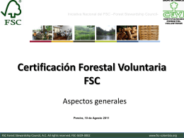 2. FSC Aspectos generales - Proyecto Gobernanza Forestal