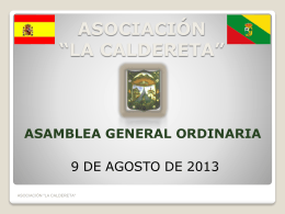 Presentacion Asamblea General Ordinaria 09-08-2013