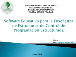 Software Educativo para la Enseñanza de Estructuras de Control de