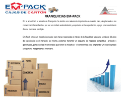Franquicias Em-Pack, un negocio altamente rentable…
