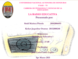 RADIO EDUCATIVA - TECNOLOGIA EDUCATIVA I