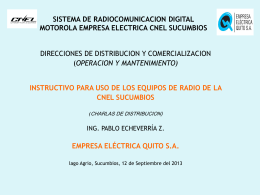 INSTRUCTIVO DE USO DE EQUIPOS DE RADIO