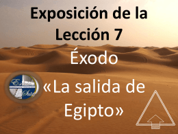 Lección 7 Egipto - Soldados de la Cruz de Cristo