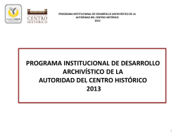 programa institucional de desarrollo archivístico de la autoridad del