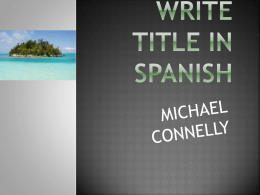 travel project write title in spanish