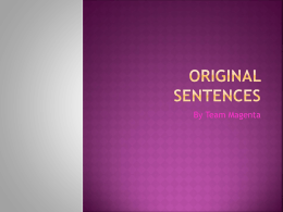 Original Sentences - 2012