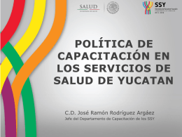 Política de Capacitación en los Servicios de Salud de Yucatán