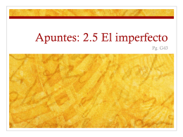 Apuntes: 2.5 El imperfecto - LexSpanish1-2
