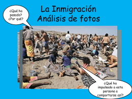La Inmigracion Analisis de Fotos