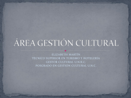 Presentacion Gestion Cultural - Municipalidad de Colonia Caroya