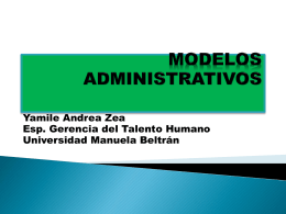 MODELOS ADMINISTRATIVOS - Universidad Manuela Beltrán