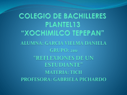 REFLEXIONES DE UN ESTUDIANTE, DANIELA GARCIA VIELMA