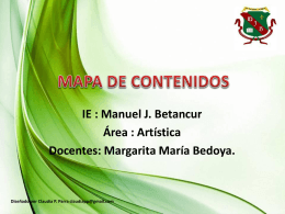 MAPA DE CONTENIDOS - Institución Educativa Manuel J. Betancur