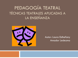 PedagogÃa Teatral - Laura Amador Ledezma