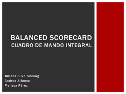 Balanced Scorecard Cuadro de Mando Integral