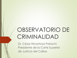 Observatorio de Criminalidad