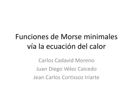 Funciones de Morse minimales vía la ecuación del calor