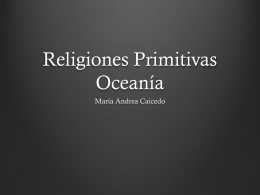 Religiones Primitivas Oceanía
