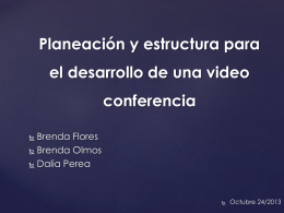Planeación y estructura para el desarrollo de una video conferencia
