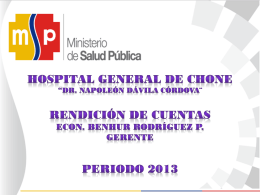 Presentación de PowerPoint - HOSPITAL GENERAL DE CHONE