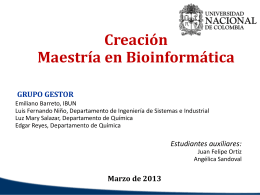 MaestriBioinf_Marzo -05-2013 - Facultad de Ingeniería de la