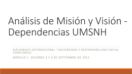 Análisis de Misión y Visión - Responsabilidad Social Universitaria