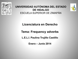 Frequency adverbs - Universidad Autónoma del Estado de Hidalgo