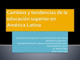 Cambios y tendencias de la educación superior en América Latina