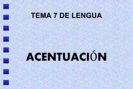 ACENTUACIÓN - lenguayliteraturacm