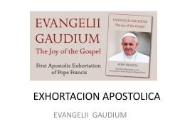 Tema 11a. EXHORTACION APOSTOLICA