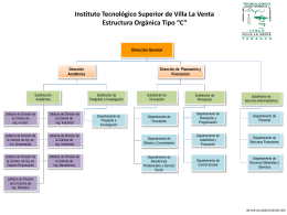 Estructura Orgánica - Instituto Tecnológico Superior de Villa la Venta