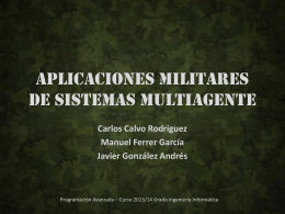 Aplicaciones militares de sistemas multiagente