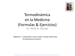 Termodinámica en la Medicina