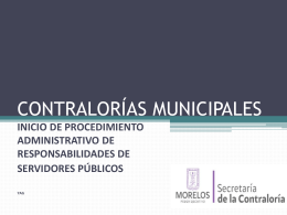 Presentación Contralores Municipales.
