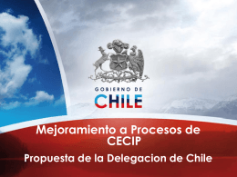 Propuesta de Chile a la CIP
