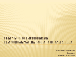 Presentación del Curso Introductorio de Abhidhamma