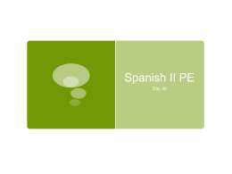 Spanish II PE
