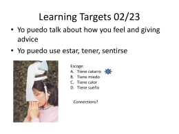 Learning Targets 02/11