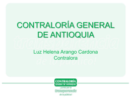 Diapositiva 1 - Contraloría General de Antioquia