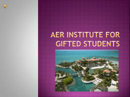 AER Institute For Gifted Students Direccions