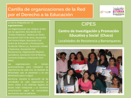 Cartilla CIPES - Fundación SES