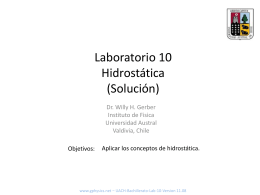 Laboratorio 10 Hidrostática (Solucion)
