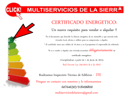 certificado energetico - Click! Multiservicios de La Sierra