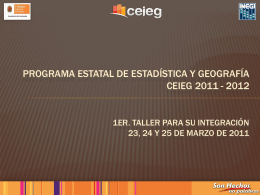 Programa Estatal de Estadística y Geografía 2011 - ceieg