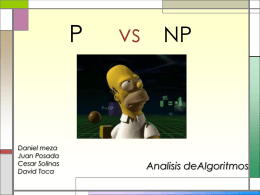 p vs np - upcAnalisisAlgoritmos