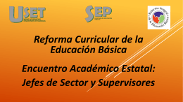- Programa de Reforma Curricular de Educación Básica